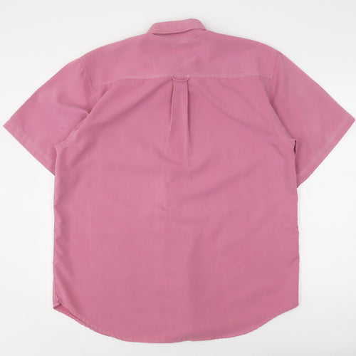 Ben Sherman Men's Pink Short Sleeve Button-Up Shirt