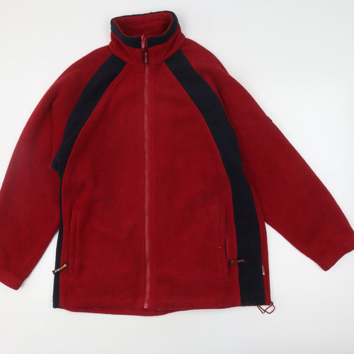 GTI Men's Red Fleece Jacket, Size M, Full Zip Outdoor