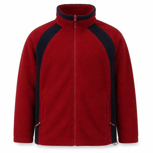 GTI Men's Red Fleece Jacket, Size M, Full Zip Outdoor