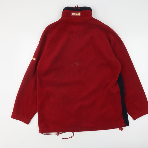 GTI Men's Red Fleece Jacket, Size M, Full Zip Outdoor