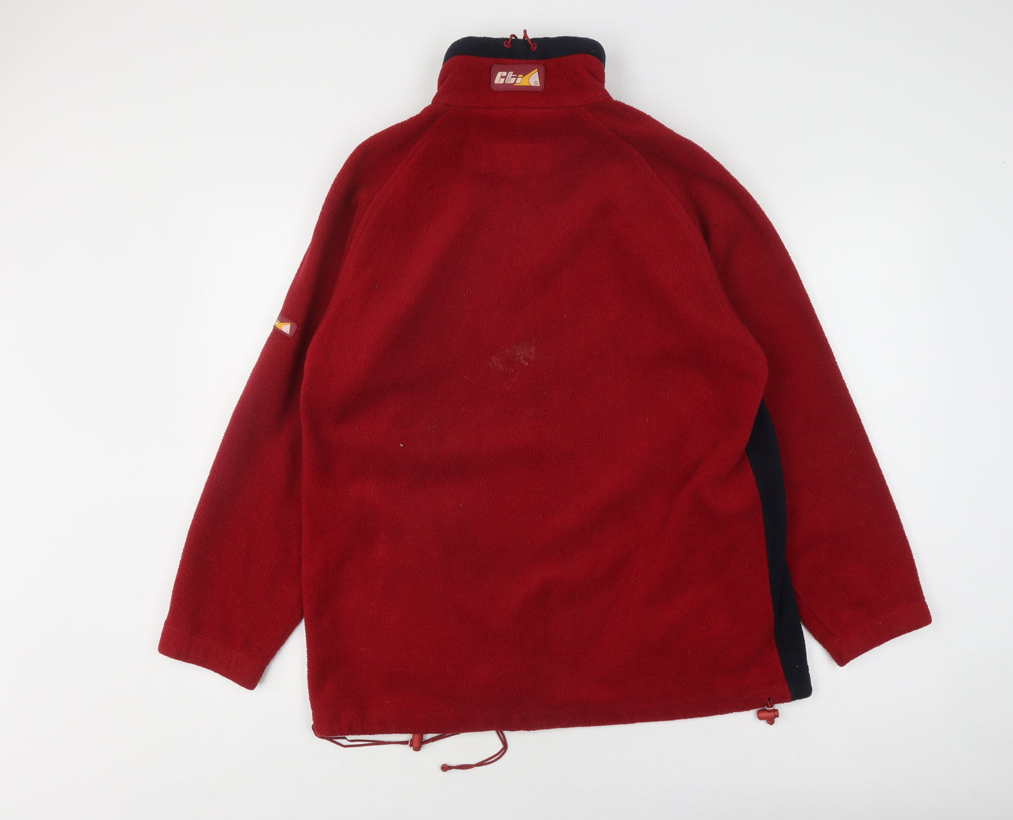GTI Men's Red Fleece Jacket, Size M, Full Zip Outdoor