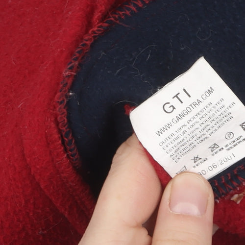 GTI Men's Red Fleece Jacket, Size M, Full Zip Outdoor