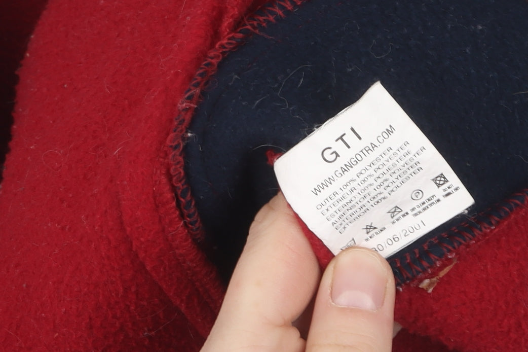GTI Men's Red Fleece Jacket, Size M, Full Zip Outdoor
