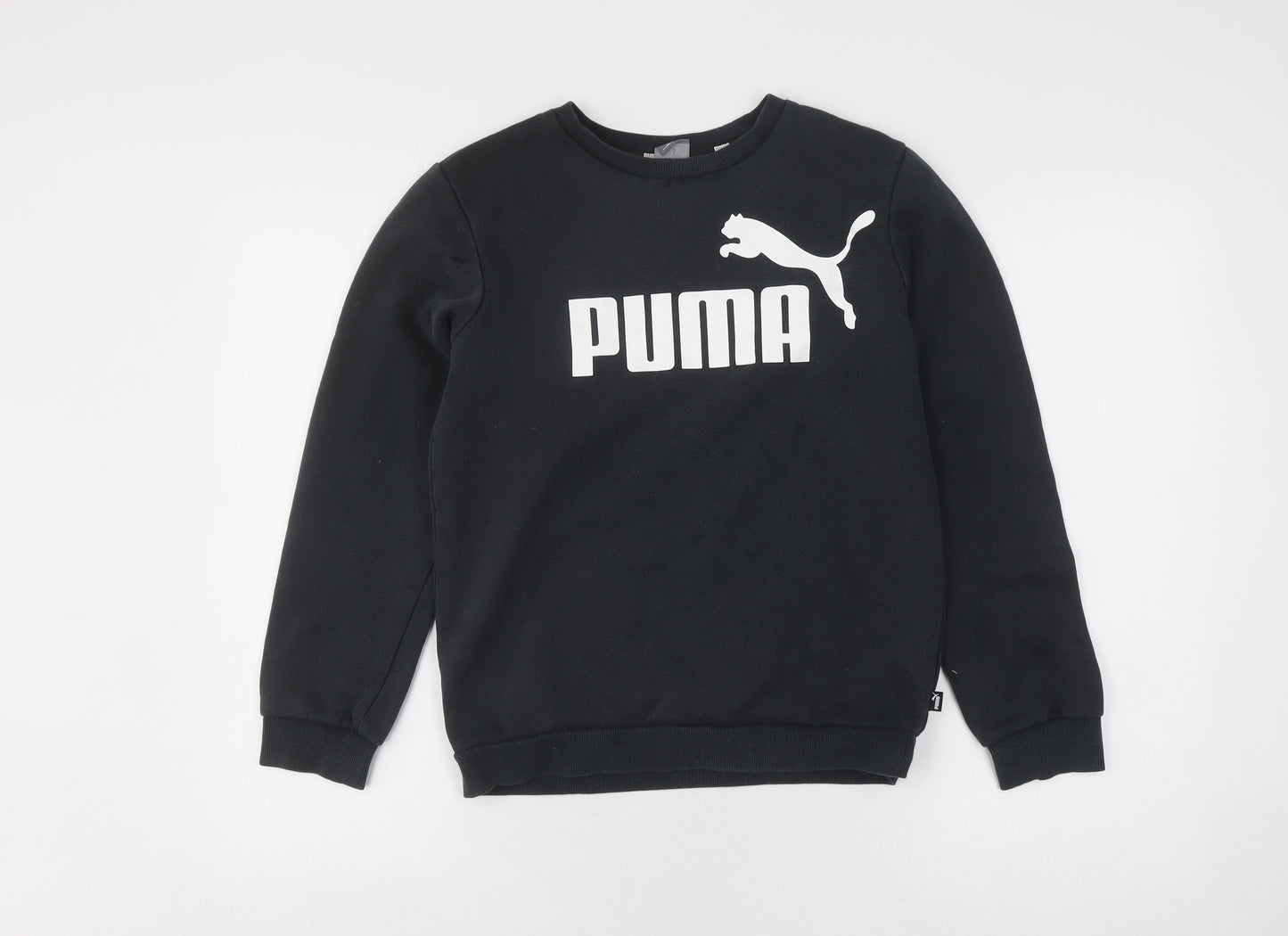 Puma Boys Black Graphic Pullover Sweatshirt 13-14 Years