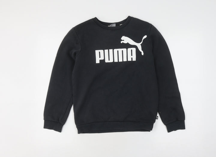 Puma Boys Black Graphic Pullover Sweatshirt 13-14 Years