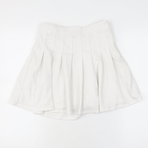 Hollister Women's White Pleated Skirt M