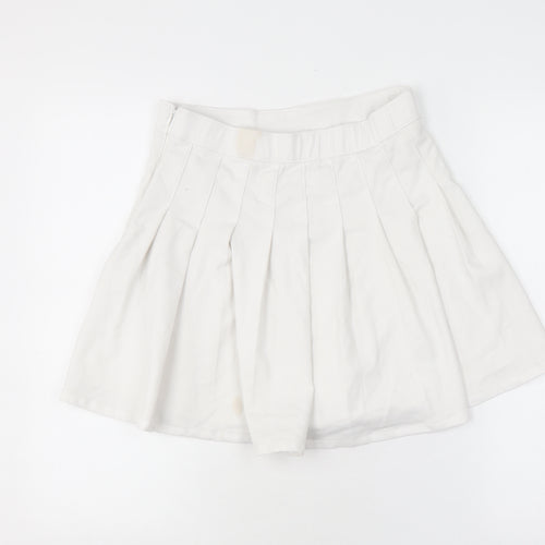 Hollister Women's White Pleated Skirt M