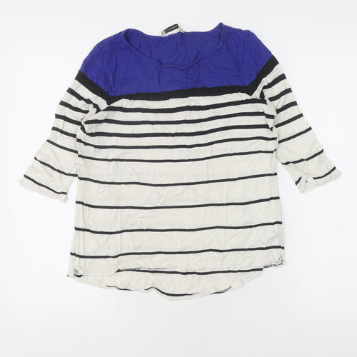 Oasis Women's Striped 3/4 Sleeve Top - Small
