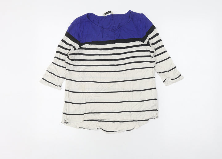 Oasis Women's Striped 3/4 Sleeve Top - Small