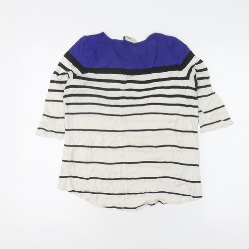 Oasis Women's Striped 3/4 Sleeve Top - Small