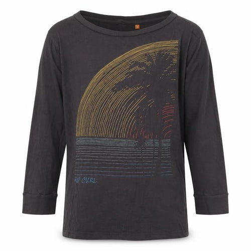 Rip Curl Boys Black Graphic Print Long Sleeve T-Shirt S