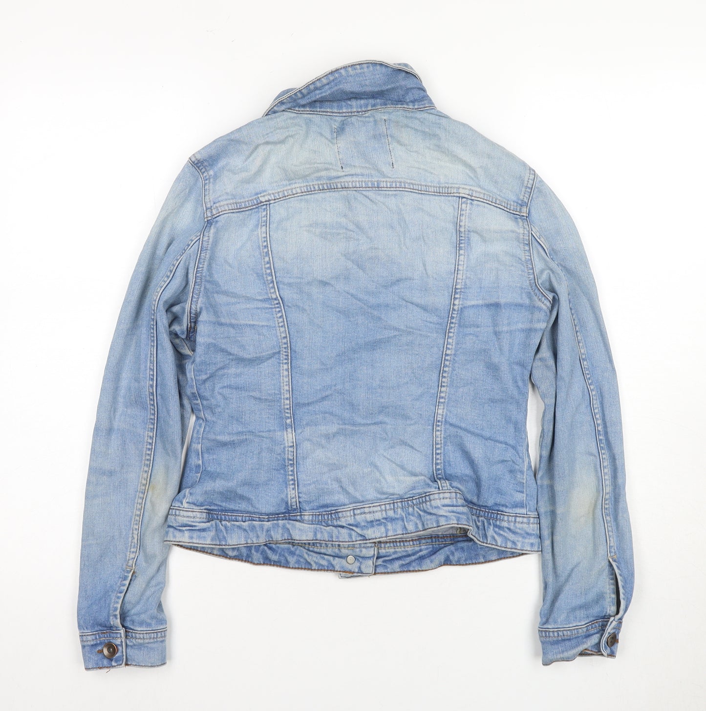 Monsoon Women's Blue Denim Cropped Jacket Size 12