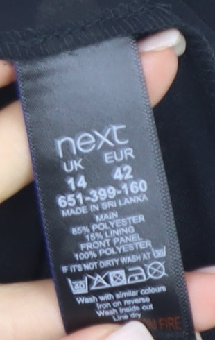 Next Women's Black Polka Dot T-Shirt Size 14