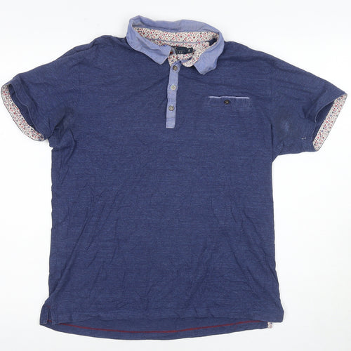 Next Men's Blue Medium Polo Shirt Collared Casual