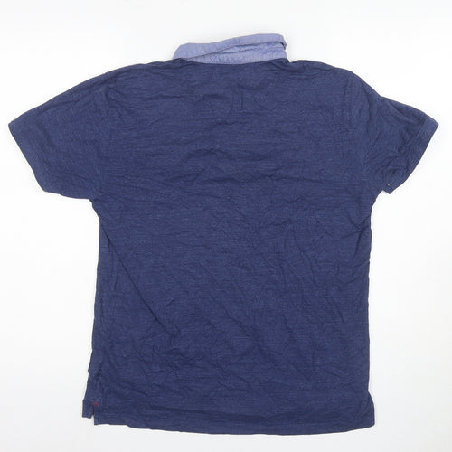 Next Men's Blue Medium Polo Shirt Collared Casual