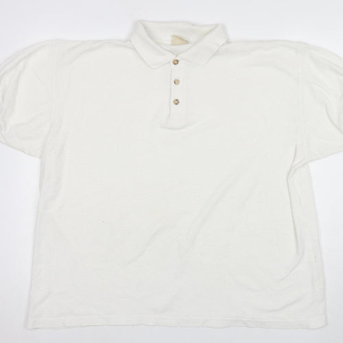 Casual Club Men's White XL Polo Shirt