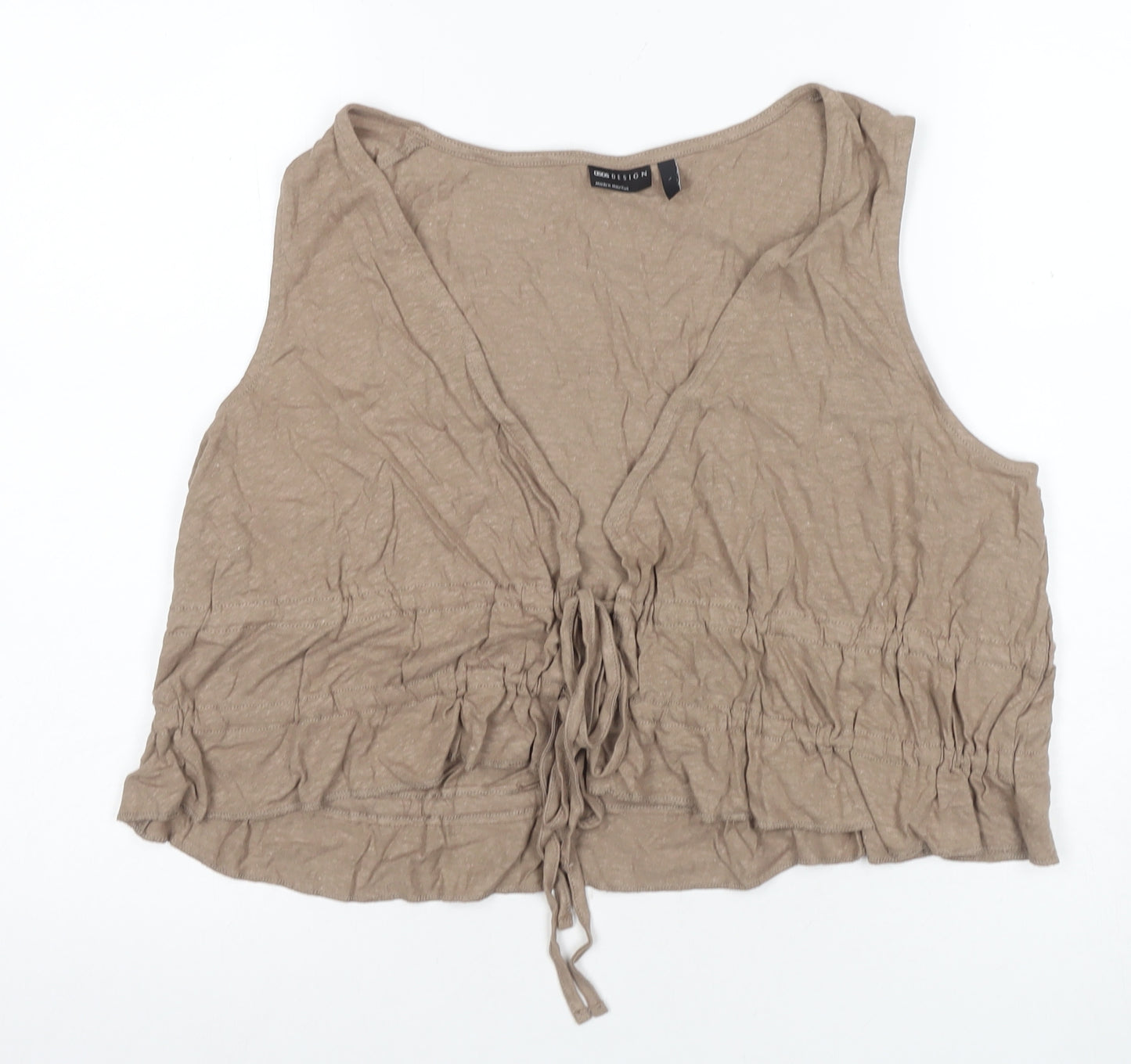 ASOS Design Women's Beige Linen Tank Top Size L