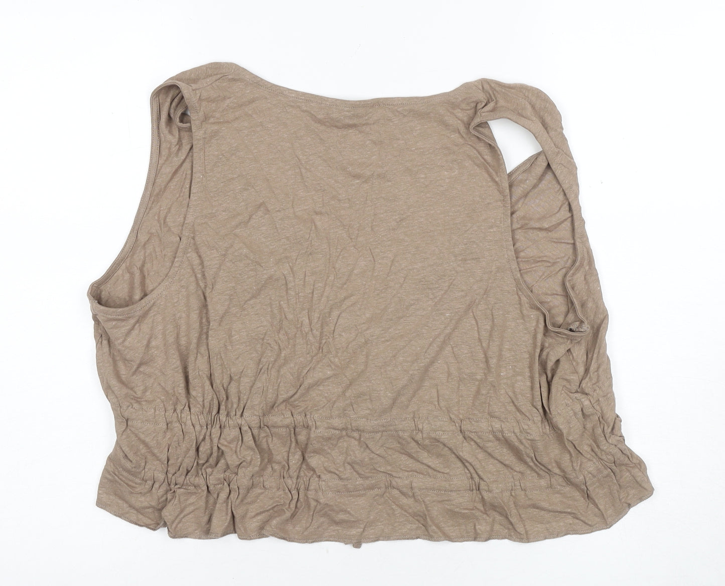 ASOS Design Women's Beige Linen Tank Top Size L