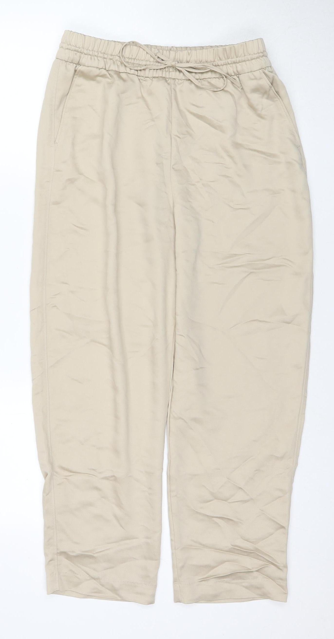 H&M Women’s Beige Capri Trousers Size S