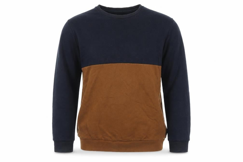 Front view of Burton Menswear Blue Pullover Sweatshirt, M