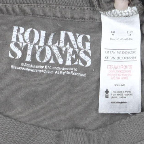 Rolling Stones Men's Grey T-Shirt M - Rock Graphic Tee