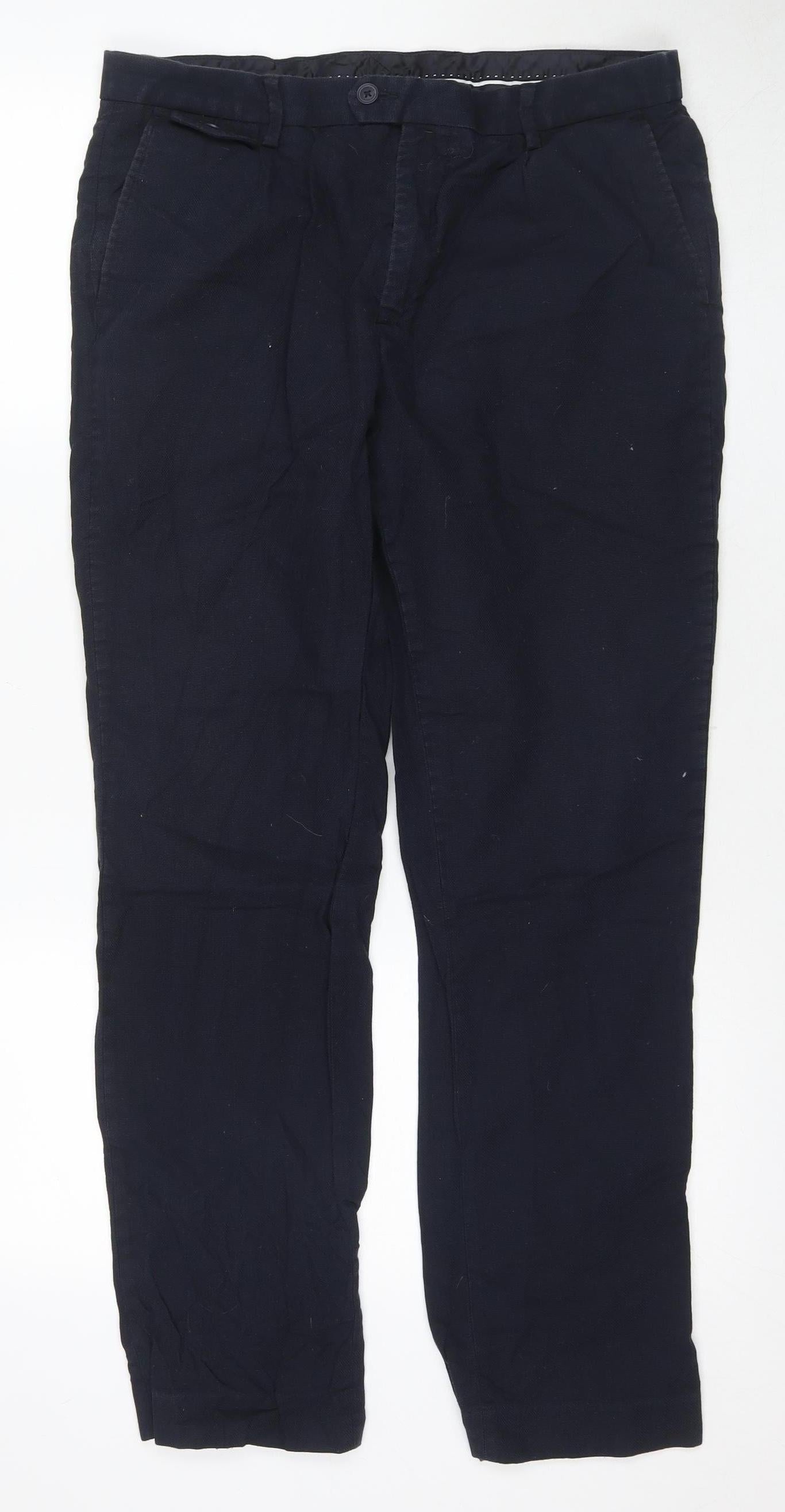 Hammond & Co. Men's Black Cotton Trousers 34R