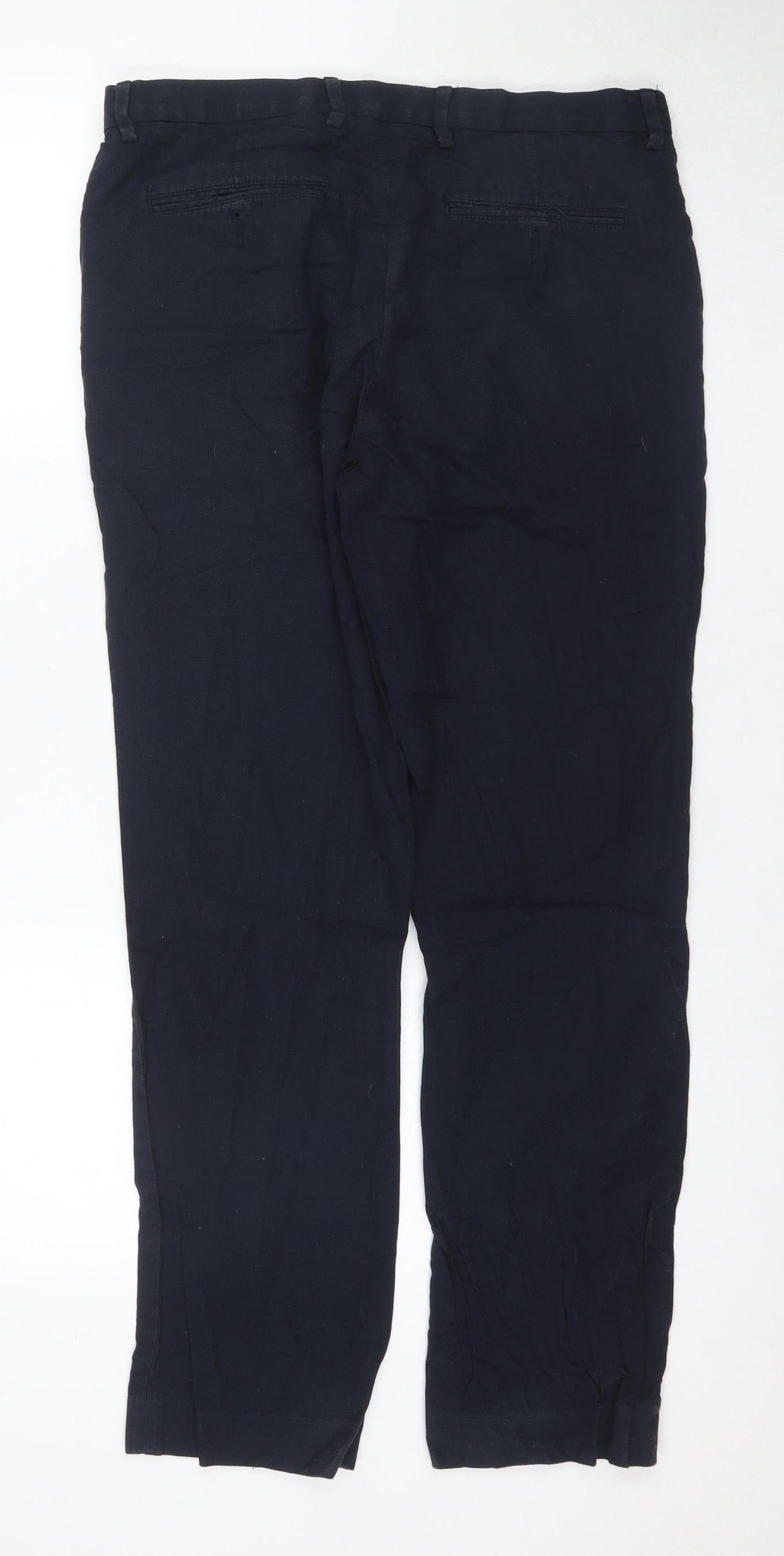 Hammond & Co. Men's Black Cotton Trousers 34R