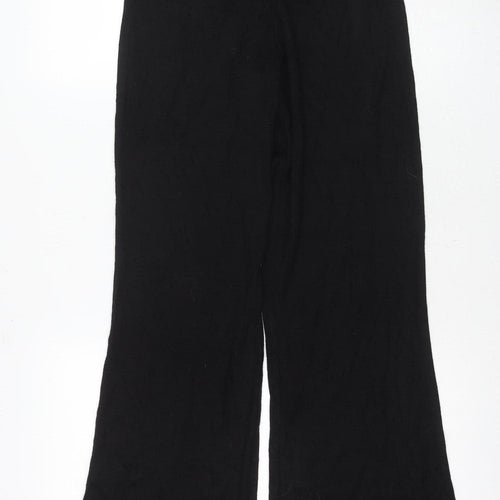 Zara Black Women's Trousers - Size S, Viscose Blend