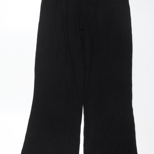 Zara Black Women's Trousers - Size S, Viscose Blend