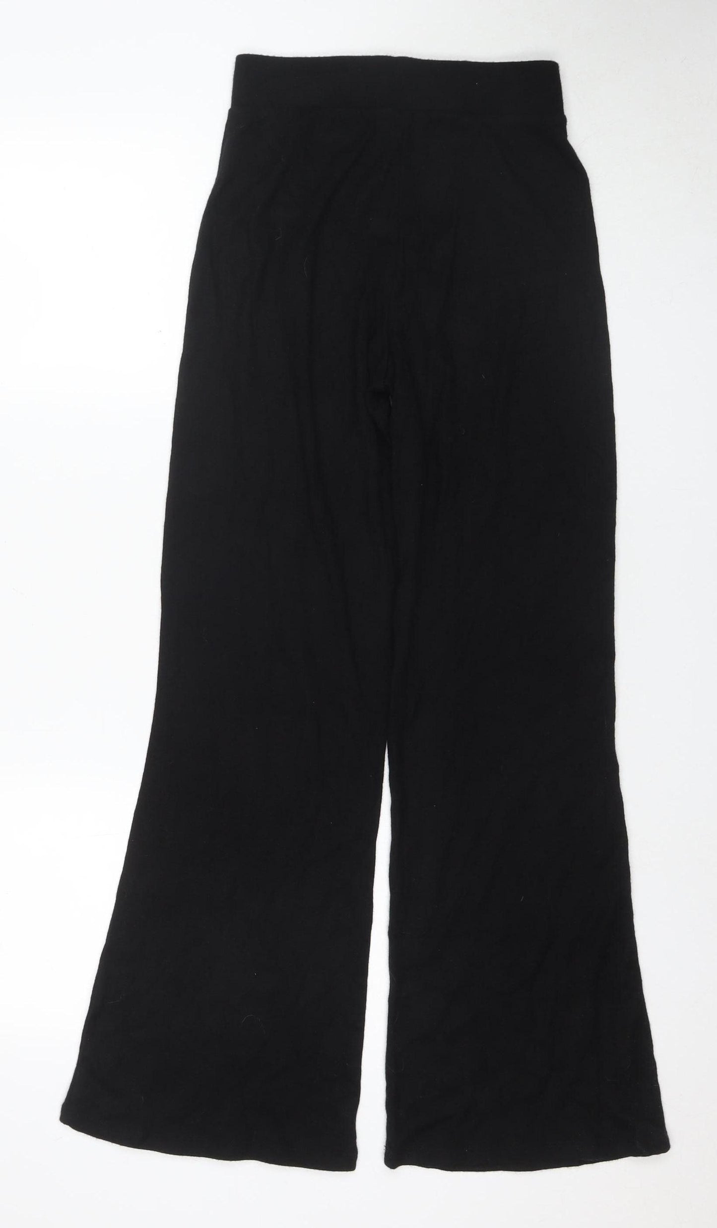 Zara Black Women's Trousers - Size S, Viscose Blend