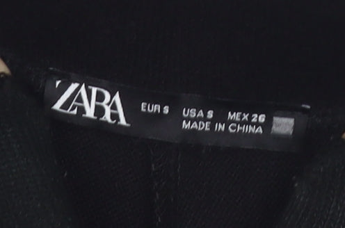 Zara Black Women's Trousers - Size S, Viscose Blend