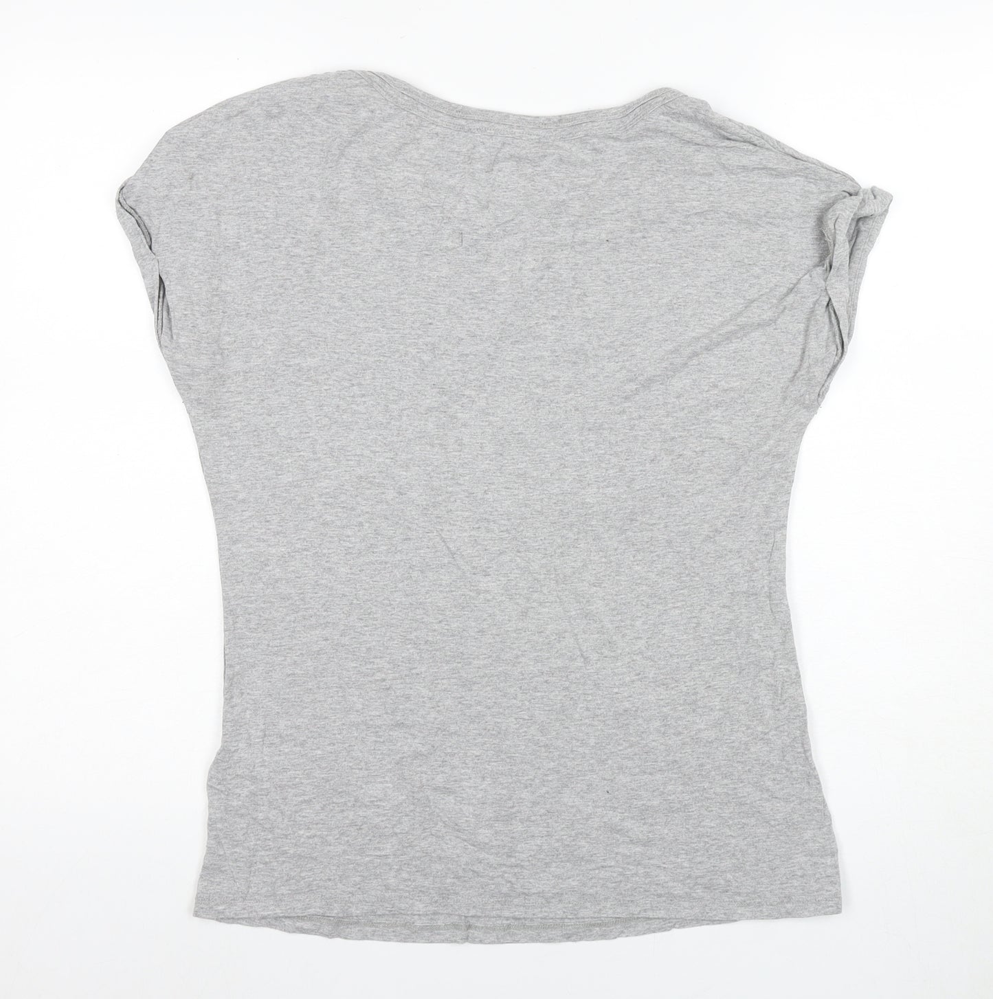 Debenhams Women's Grey Studded T-Shirt, Size 12