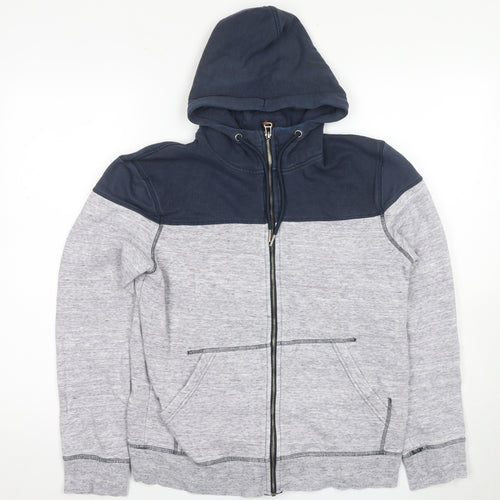 Jack & Jones Men's Blue Grey Full Zip Hoodie M