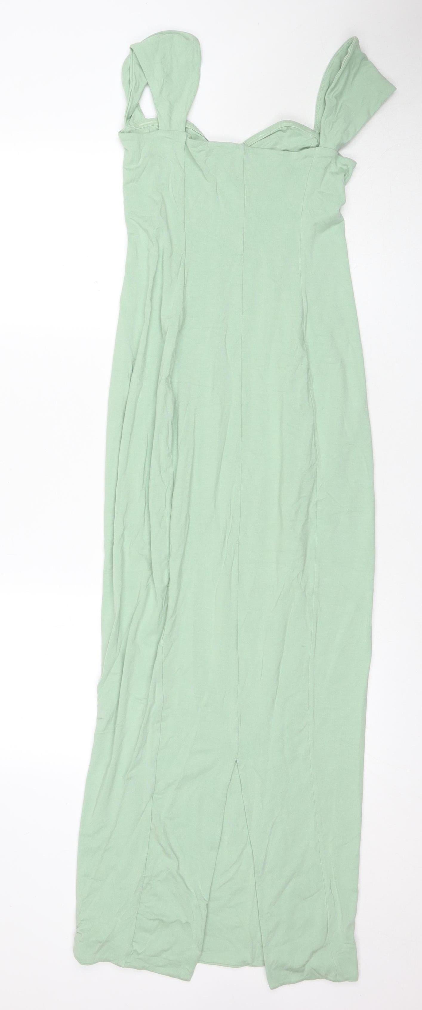 Polly Women's Long Green Strappy Dress, Size 12