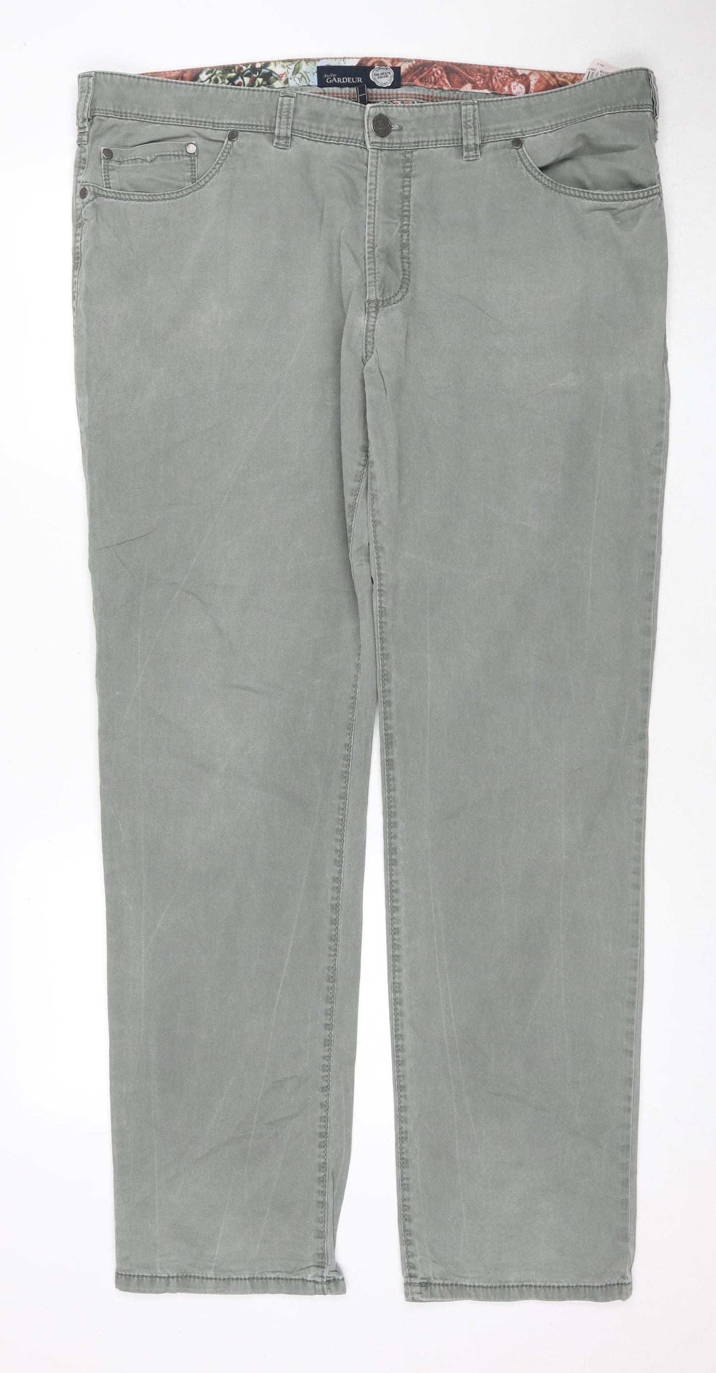 Atelier Gardeur Men's Grey Straight Jeans Size 40