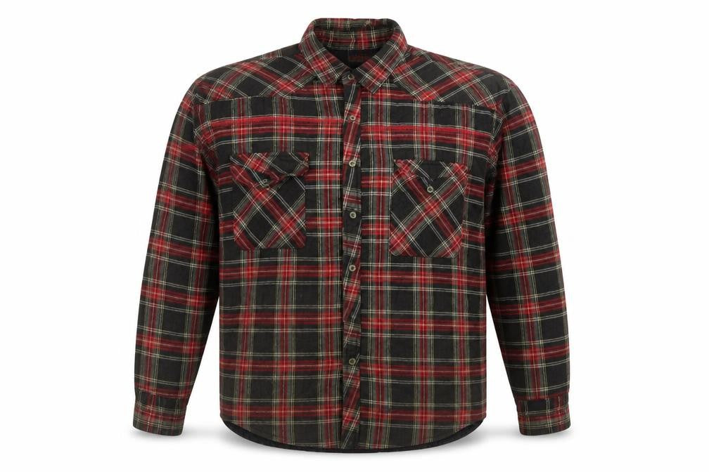 Front view of Granite Men's Multicoloured Plaid Flannel Jacket XL