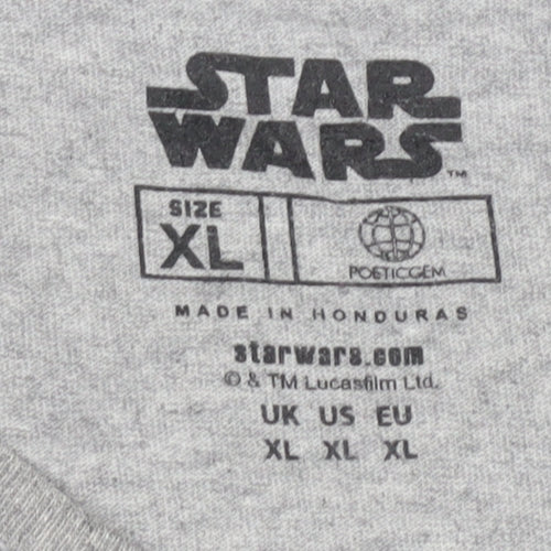 Star Wars Darth Vader Men's XL Grey Graphic T-Shirt