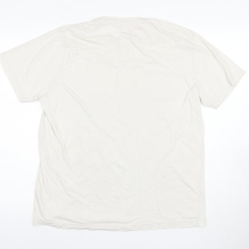 Tu Men's White Sports Graphic Print T-Shirt L