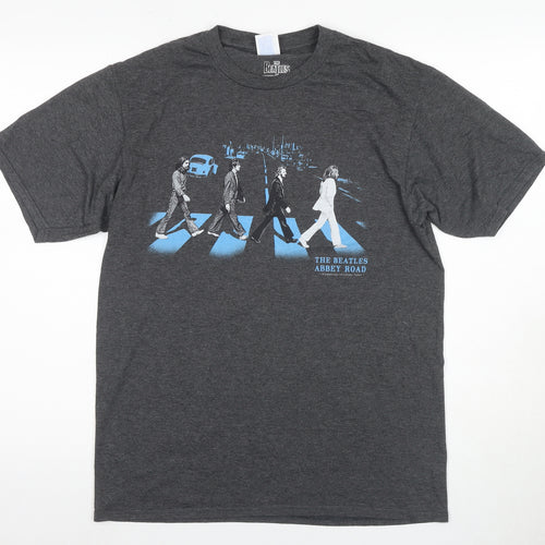 The Beatles Men's M Grey Abbey Road Graphic T-Shirt