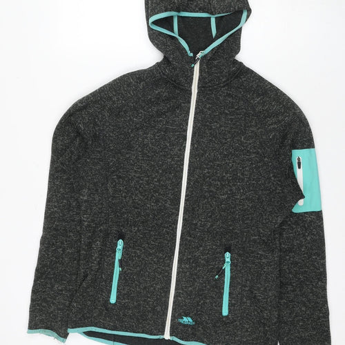 Trespass Women's Grey Jacket UK 14 Outdoor Hooded Casual