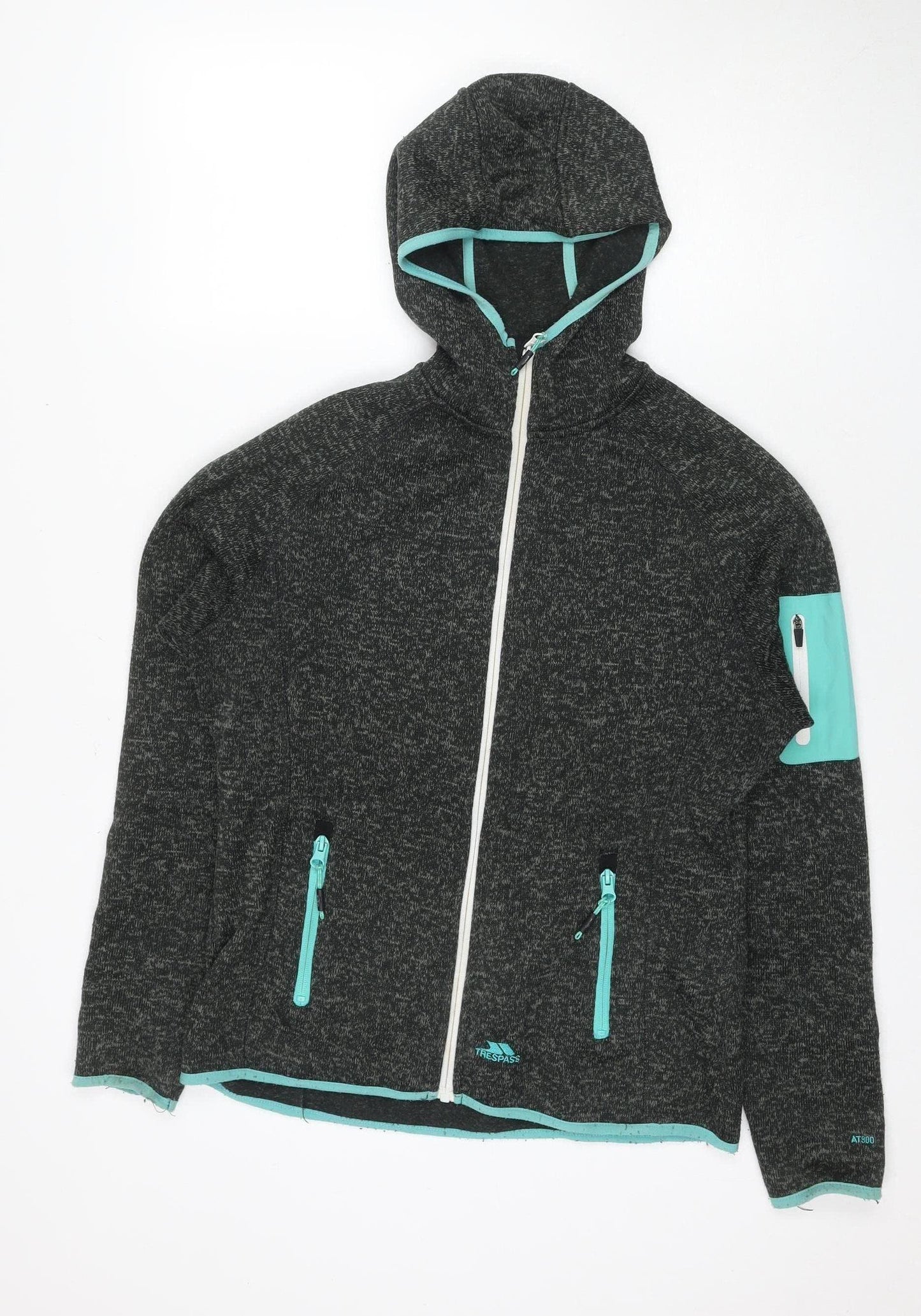 Trespass Women's Grey Jacket UK 14 Outdoor Hooded Casual