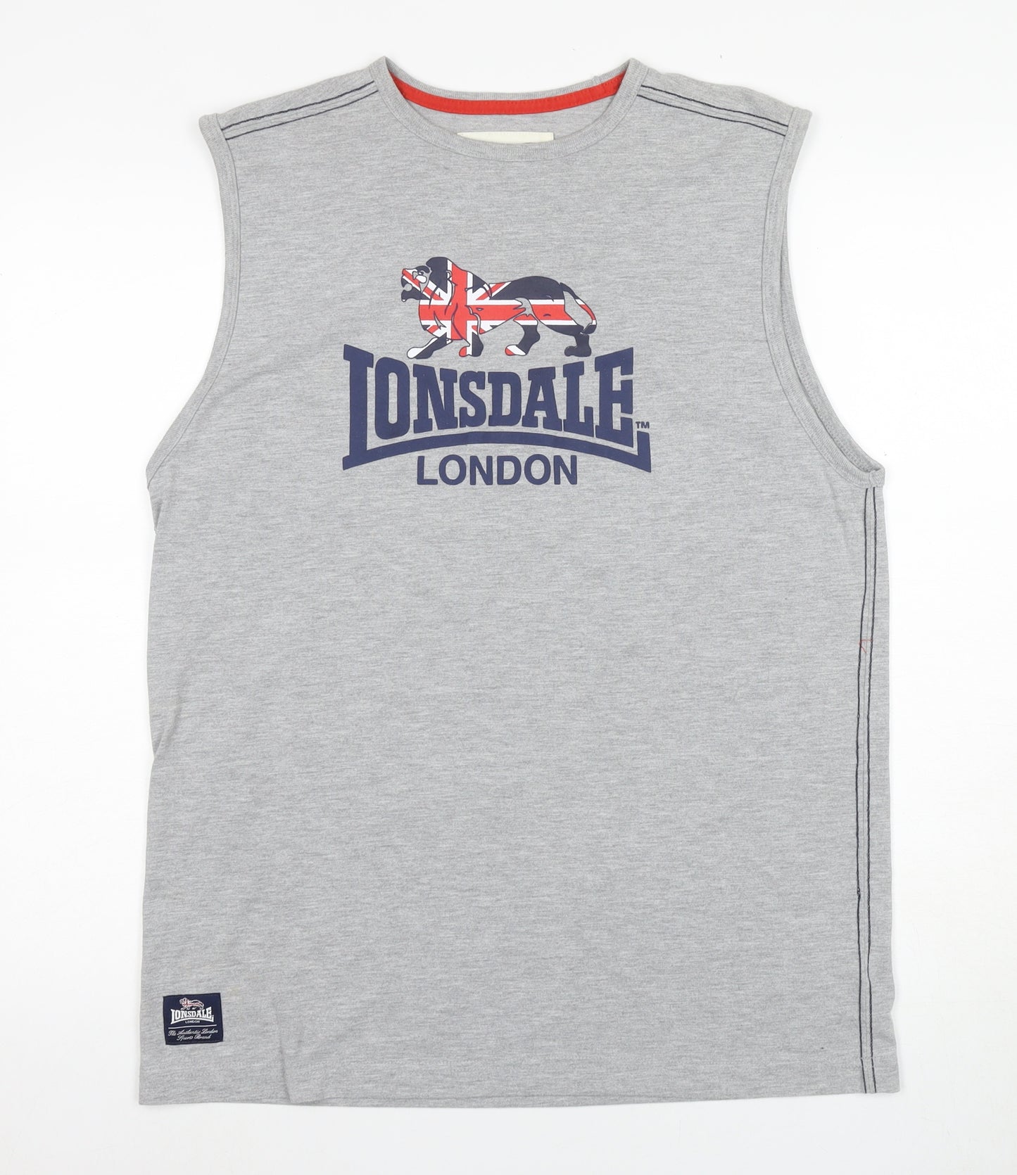 Lonsdale Men's Grey Sleeveless T-Shirt M