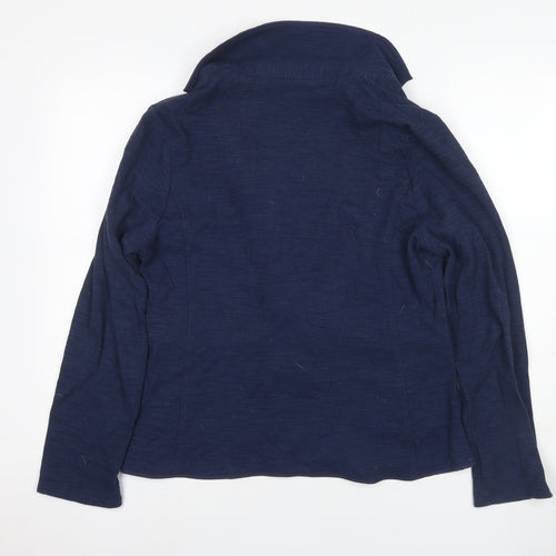 New Look Women's Blue Size 16 Button Knit Jumper
