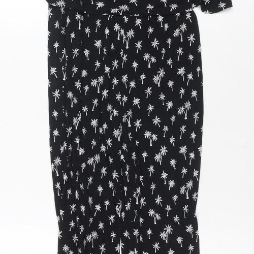 H&M Girls Black Floral Jumpsuit Size 12 Casual Summer