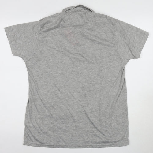 DFND Men's Grey Short Sleeve Polo XL