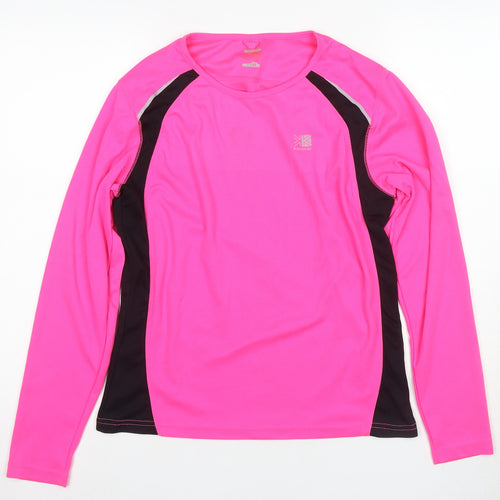 Karrimor Women's Pink/Black Run Top Long Sleeve Size 14