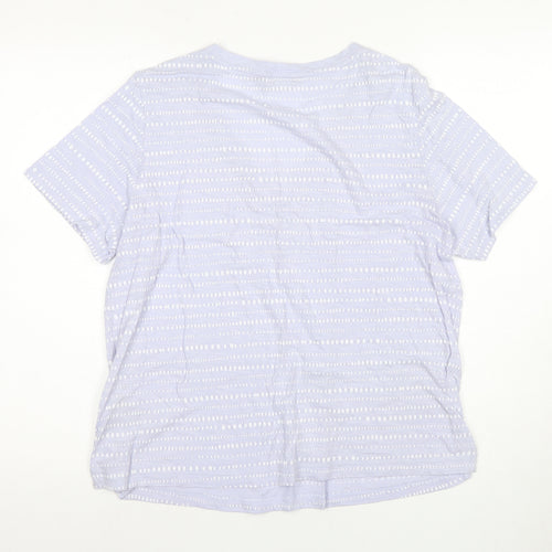 Marks & Spencer Women's Blue V-Neck T-Shirt Size 12