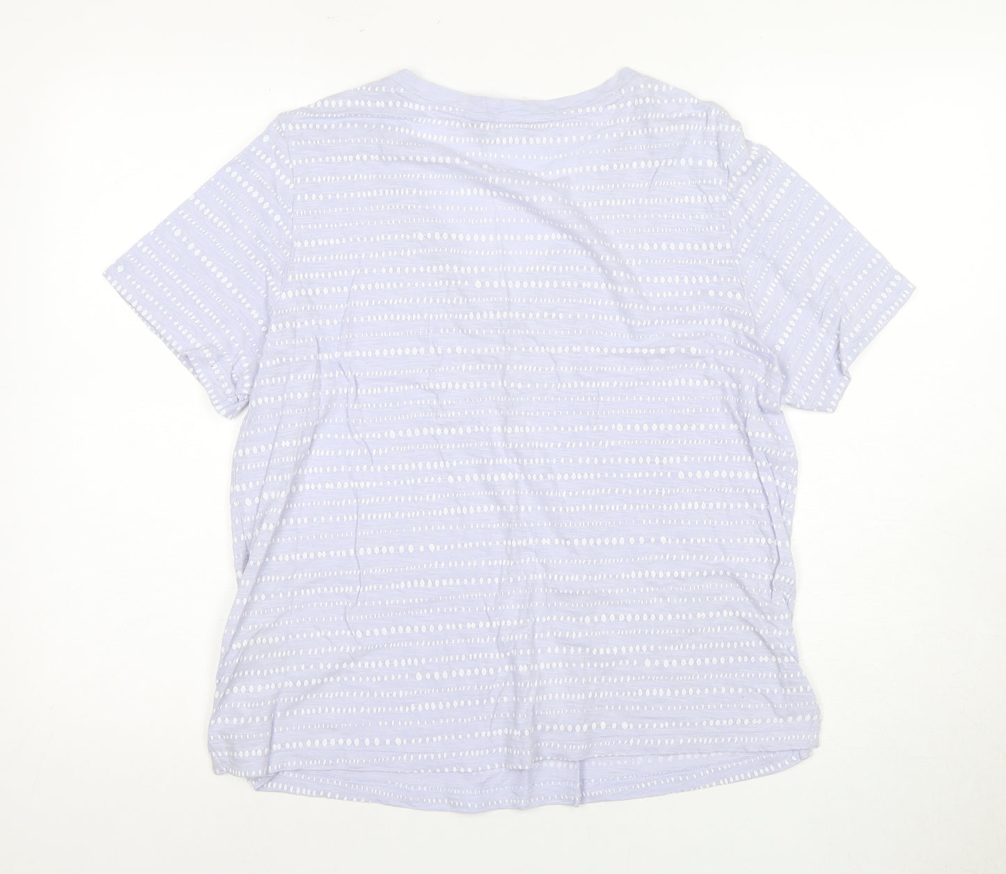 Marks & Spencer Women's Blue V-Neck T-Shirt Size 12