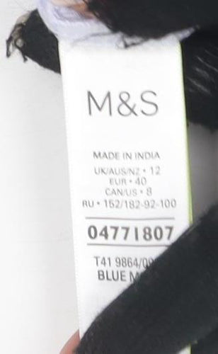 Marks & Spencer Women's Blue V-Neck T-Shirt Size 12