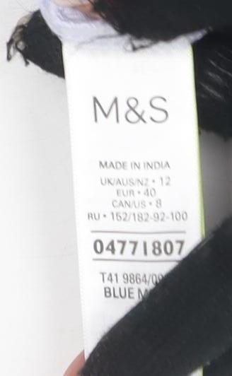 Marks & Spencer Women's Blue V-Neck T-Shirt Size 12